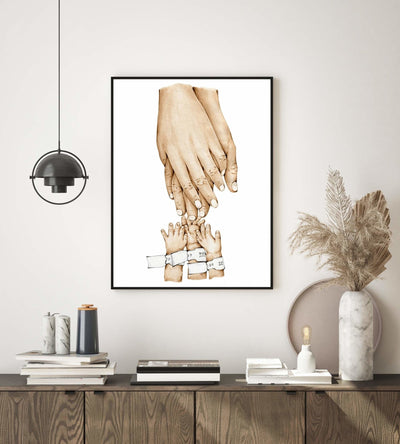 Familiehender - Mor, Far og 1-8 barn - Plakatbar.no