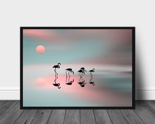 Family flamingos poster - Plakatbar.no