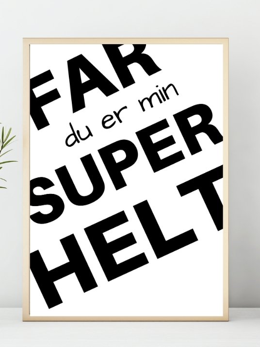 Far du er min superhelt - Plakat