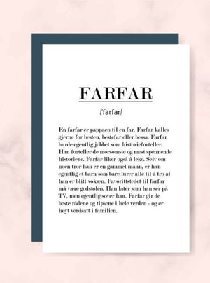 Farfar kort - Plakatbar.no