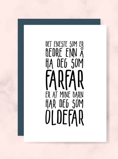 Farfar/Oldefar kort