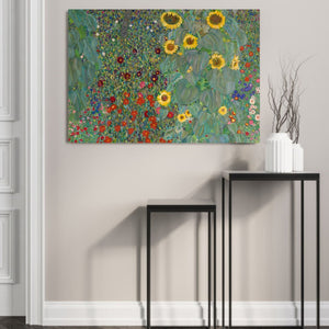 Farm Garden with Sunflowers, Gustav Klimt- Plakat - Plakatbar.no