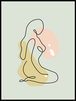 Fashion woman line art poster - Plakatbar.no