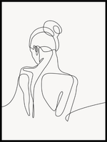 Female Nude Line Art - Poster - Plakatbar.no