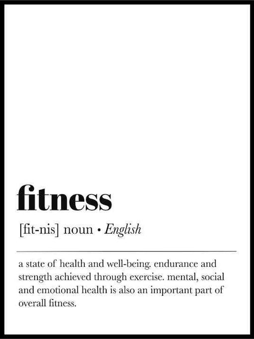Fitness Definition - Poster - Plakatbar.no