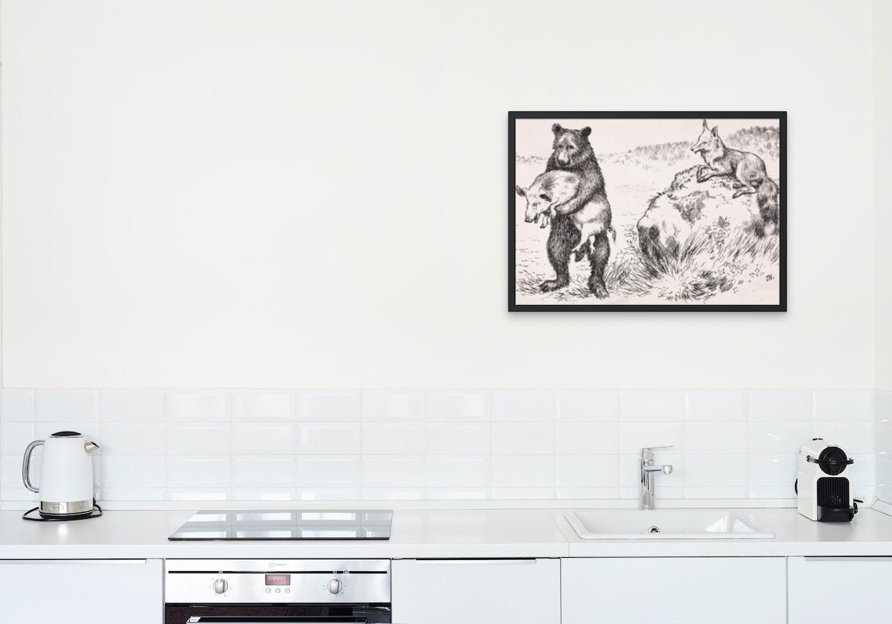 Flesk, sa bjørnen, Theodor Kittelsen - Poster - Plakatbar.no