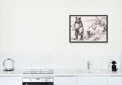 Flesk, sa bjørnen, Theodor Kittelsen - Poster - Plakatbar.no