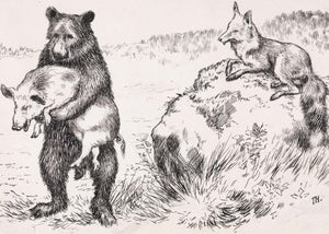 Flesk, sa bjørnen, Theodor Kittelsen - Poster - Plakatbar.no