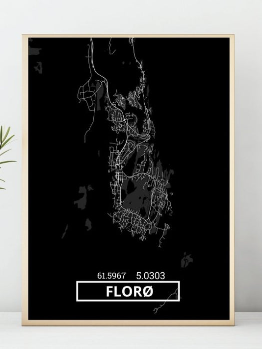 Florø - bykart plakat - Plakatbar.no