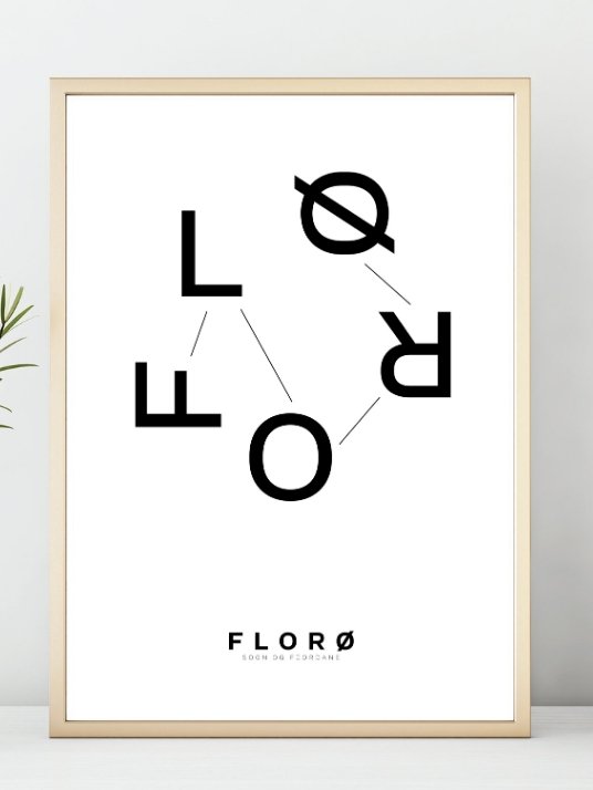 Florø - Sogn og Fjordane - Eksklusiv og tidløs plakat - Plakatbar.no