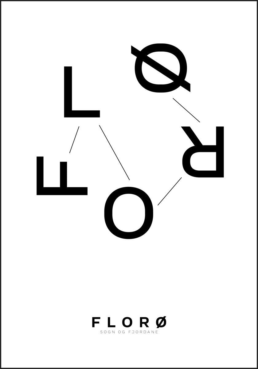 Florø - Sogn og Fjordane - Eksklusiv og tidløs plakat - Plakatbar.no