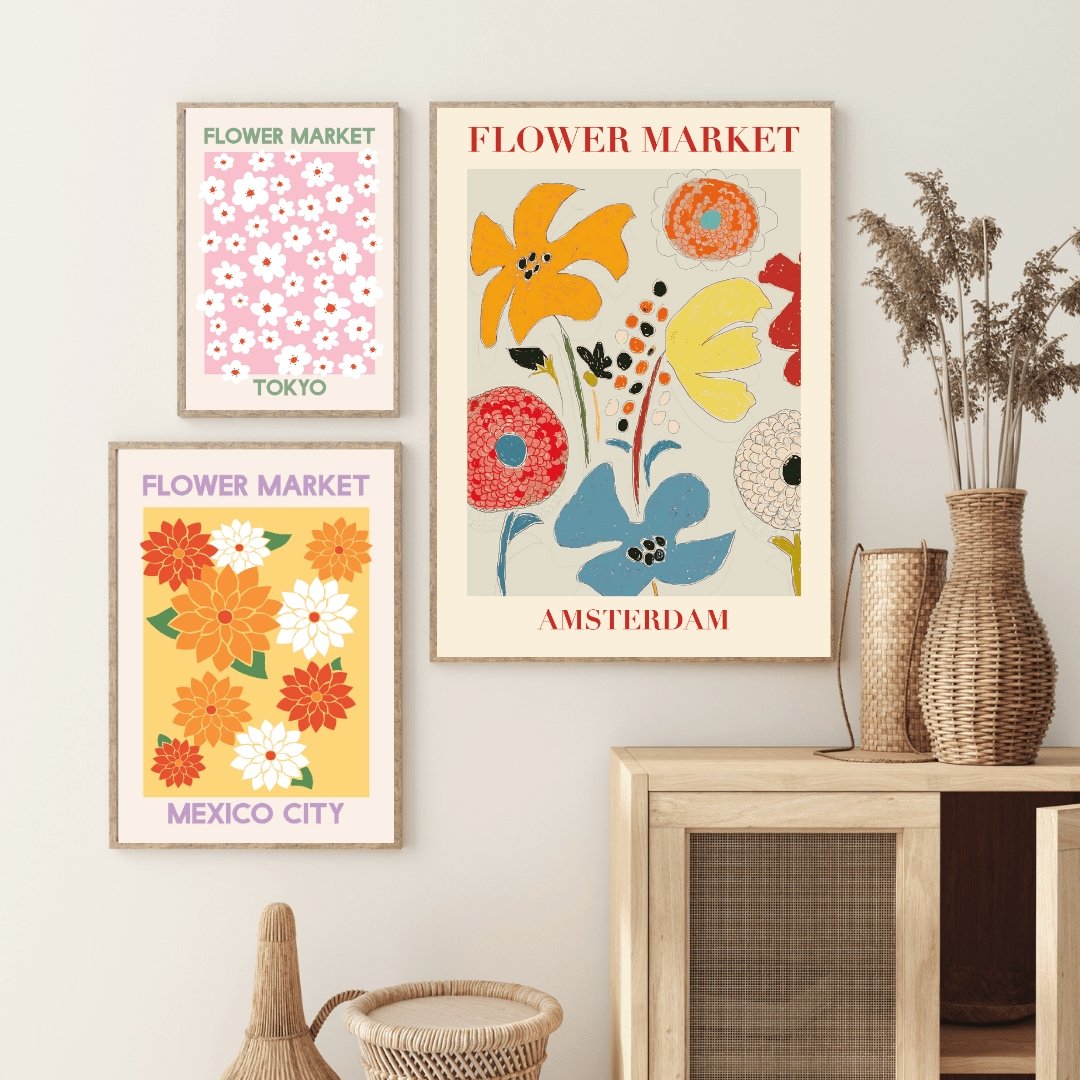 Flower Market Amsterdam Plakat - Plakatbar.no