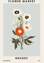 Flower Market Bruges - poster - Plakatbar.no