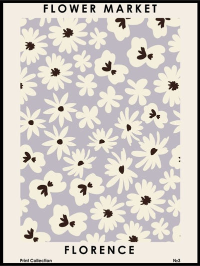 Flower Market Florence Plakat eller Lerret - Plakatbar.no