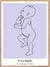 Fødselsplakat med blå bakgrunn - Plakatbar.no