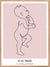 Fødselsplakat med rosa bakgrunn - Plakatbar.no