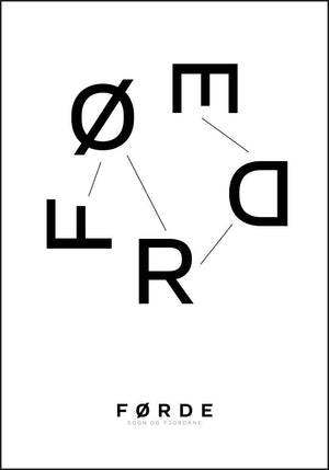 Førde - Sogn og Fjordane - Eksklusiv og tidløs plakat - Plakatbar.no