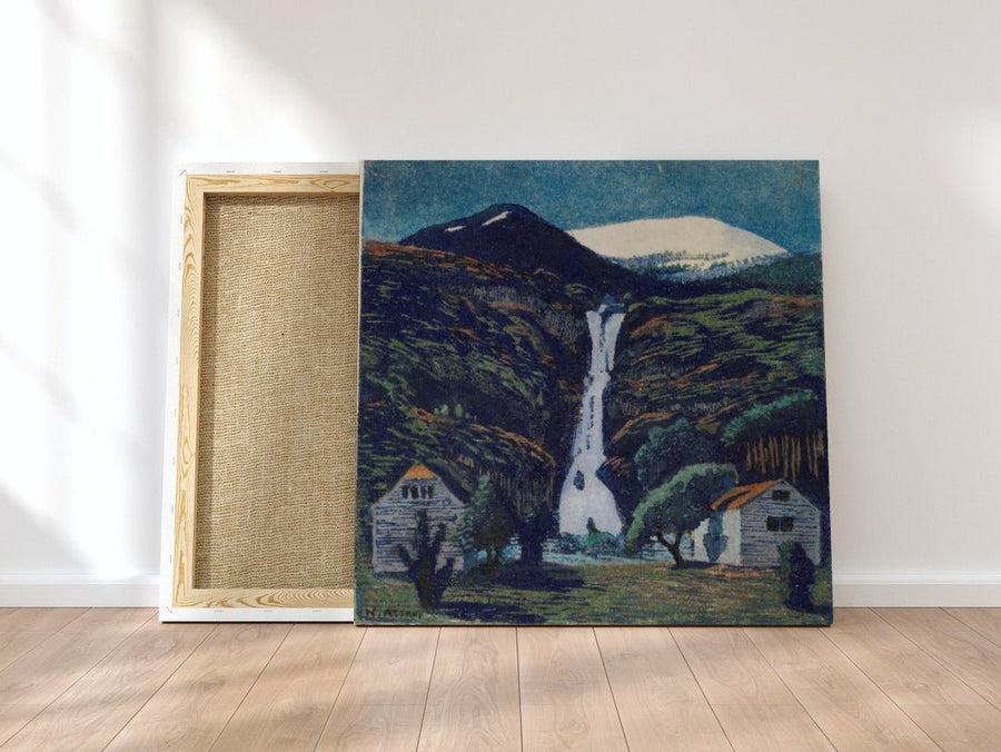 Foss og bre - Nikolai Astrup