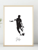 Fotballspiller Nummer 10 med eget navn - Plakat - Plakatbar.no