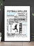 Fotballspilleren - Plakat med fotballord og eget navn - Plakatbar.no