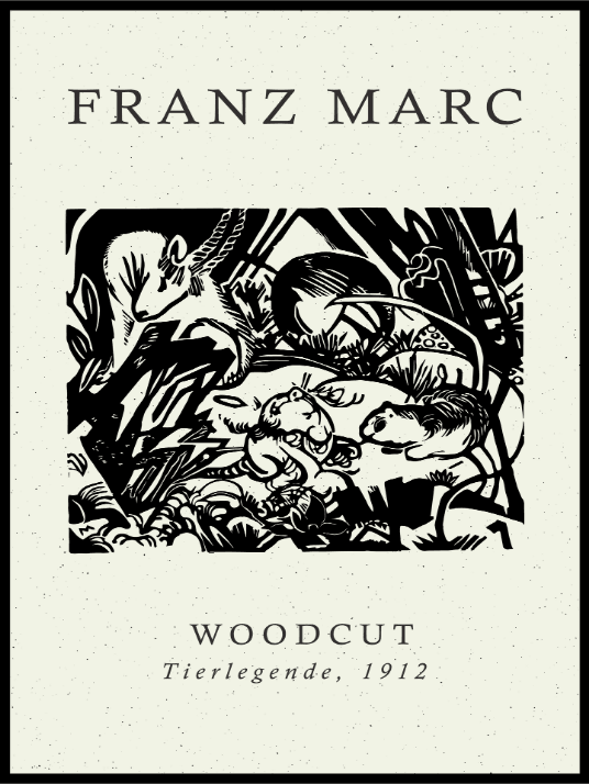 Franz Marc - Tierlegende - Plakat