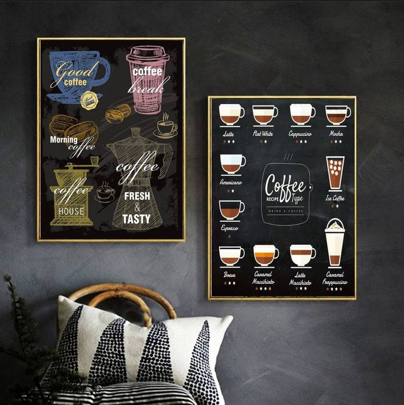 Fresh & Tasty - Kaffeplakat til kjøkkenet - Plakatbar.no