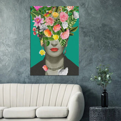 Frida Kahlo Flower Head - Plakatbar.no