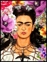 Frida Kahlo - Flower Poster - Plakatbar.no