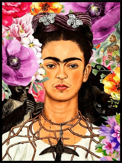 Frida Kahlo - Flower Poster - Plakatbar.no