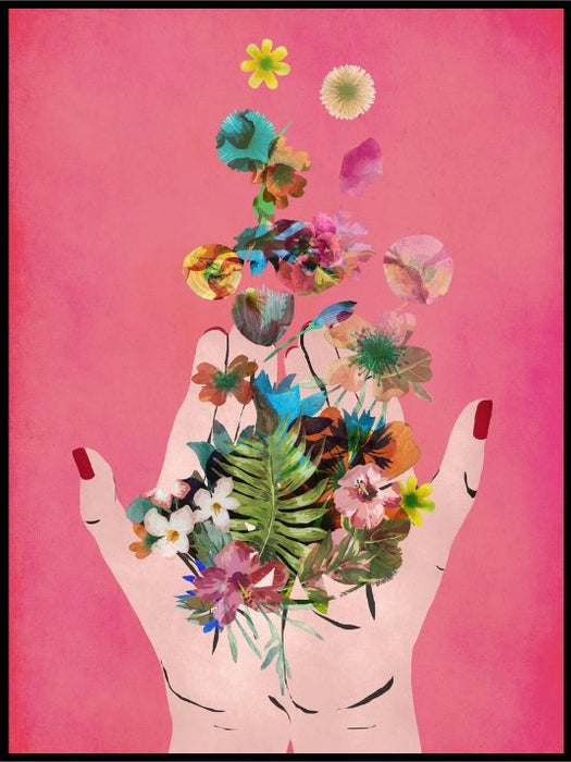 Frida's Hands (Rosa) Plakat eller Lerret - Plakatbar.no