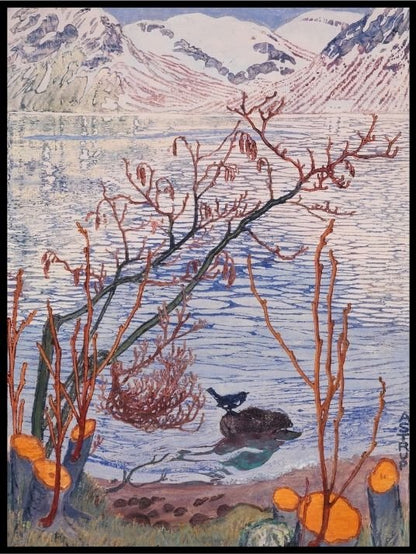 Fugl på sten, Nikolai Astrup - Plakatbar.no