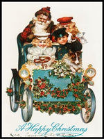 Full fart med nissen - Gammeldags juleplakat - Plakatbar.no