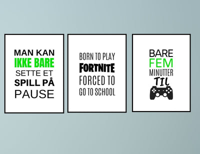 Gamerplakat - Born to play Fortnite - Plakatbar.no