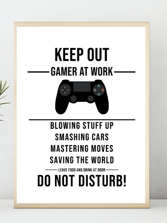 Gamerplakat - Keep out! - Plakatbar.no