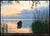 Gammel robåt på sjøen ved solnedgang - Plakat eller Lerret - Plakatbar.no