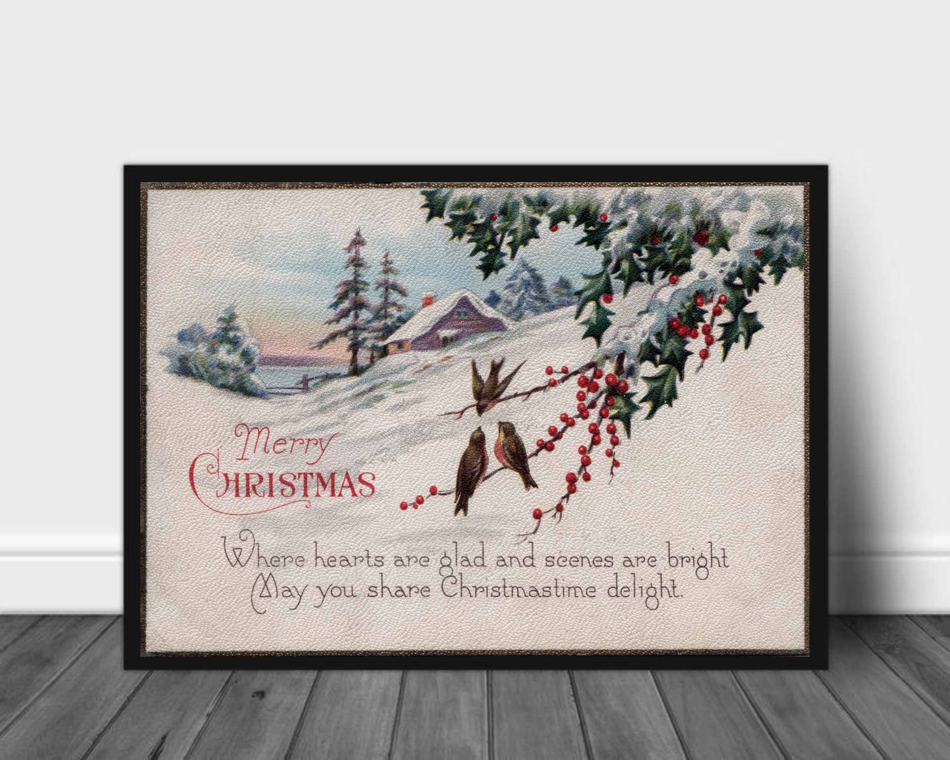 Gammeldags juleplakat 02 - Plakatbar.no