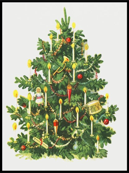 Gammeldags juleplakat - Retro juletre - Plakatbar.no