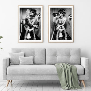 Girl Drinking In Toilet Poster - Plakatbar.no