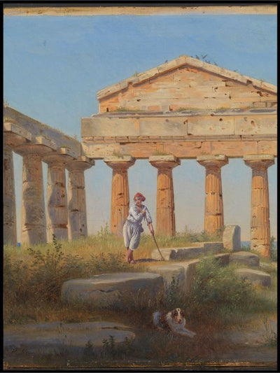 Gjetergutt i tempelet - Constantin Hansen - plakat eller lerret - Plakatbar.no