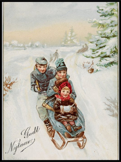 "Godt nytaar II" av Oscar Wergeland - plakat eller lerret - Plakatbar.no