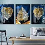 Gold Luxury leaf - 3 motiver - Plakatbar.no