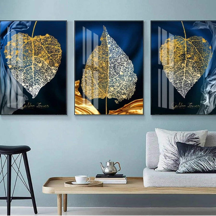 Guld Luksus blad - 3 motiver