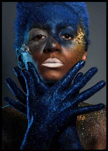 Golden blue model II Plakat - Plakatbar.no