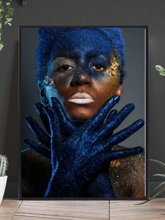 Golden blue model II Plakat - Plakatbar.no