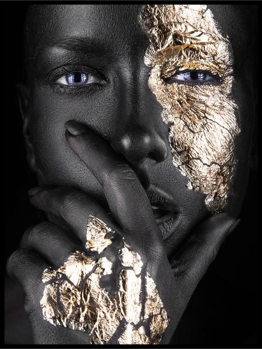 Guld dame plakat