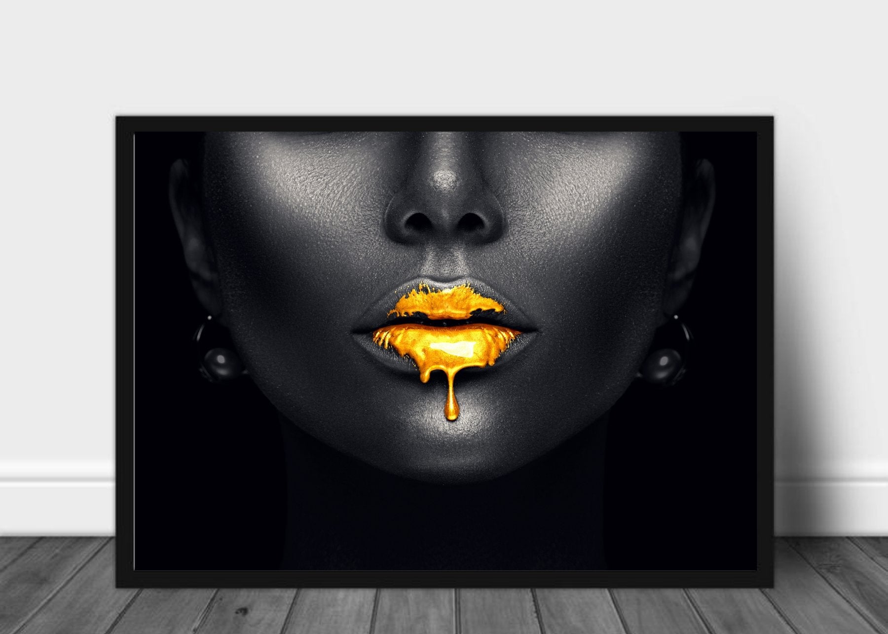 Golden lips - poster - Plakatbar.no