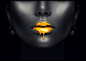 Golden lips - poster - Plakatbar.no