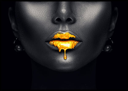 Golden lips - poster - Plakatbar.no
