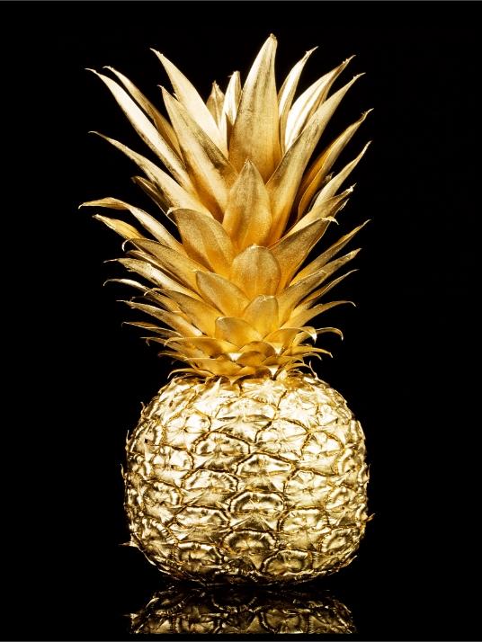 Guld ananas plakat