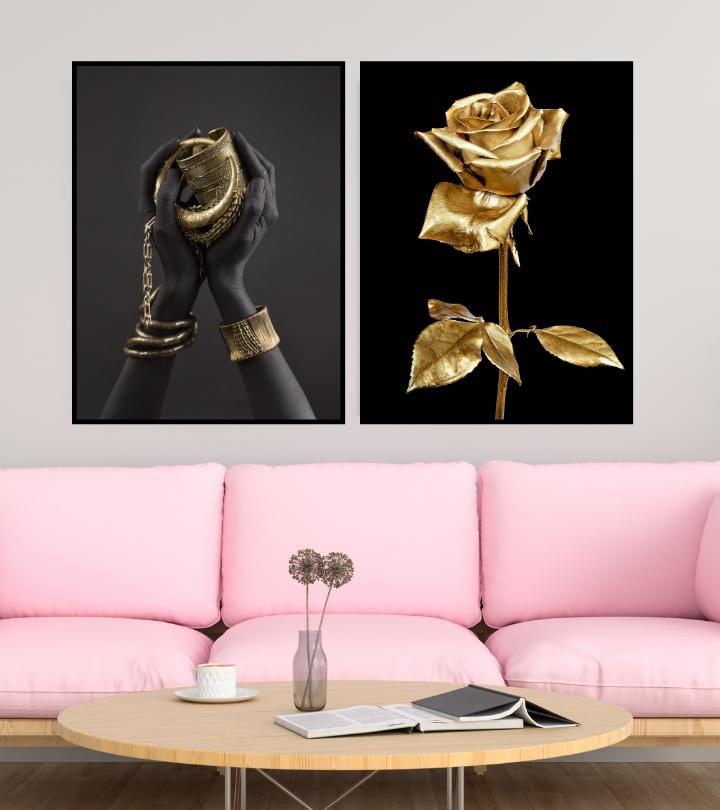 Golden Rose Poster - Plakatbar.no